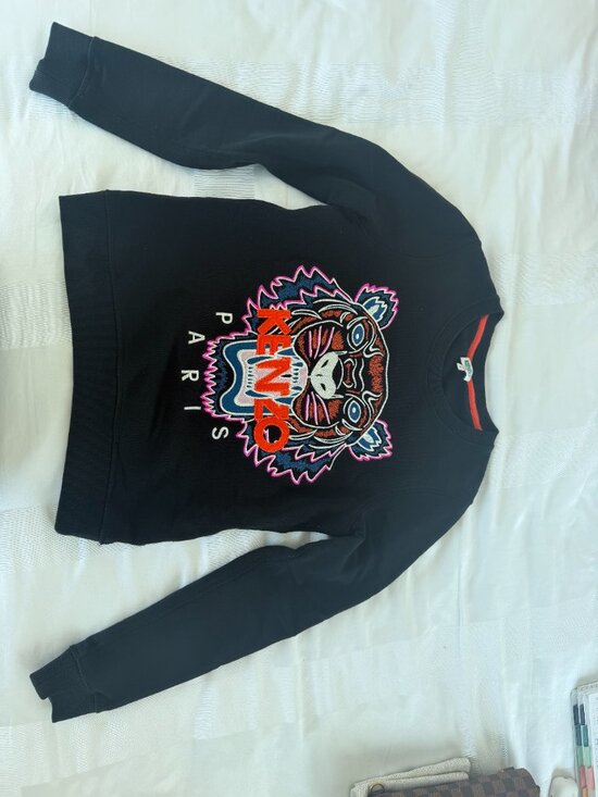 Kenzo Sweaters - Kenzo Paris Tiger Embroidered Crewneck Sweatshirt Black Women's S